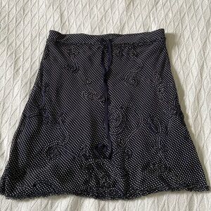 Max Studio polka dot skirt navy size m